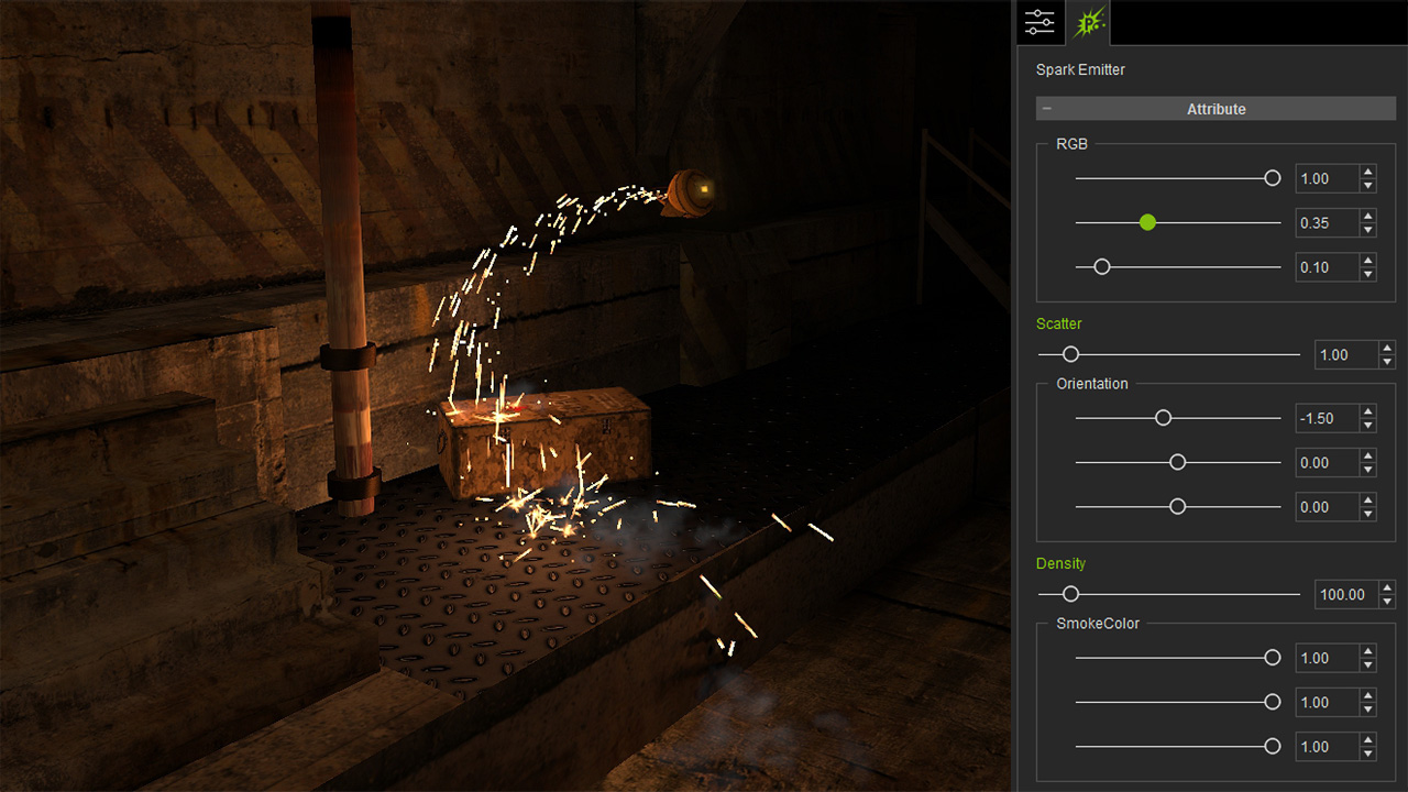 PopcornFX screenshot - Physics Collision