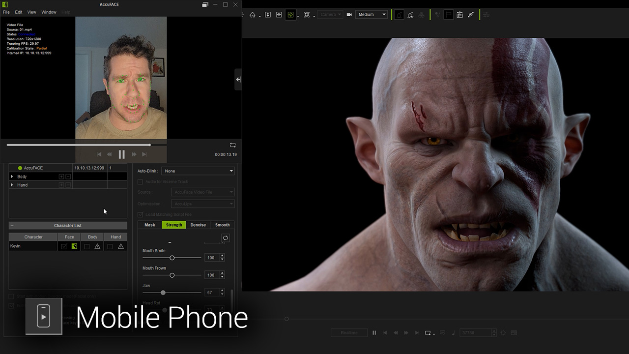 AccuFACE screenshot - Video Mobile Phone