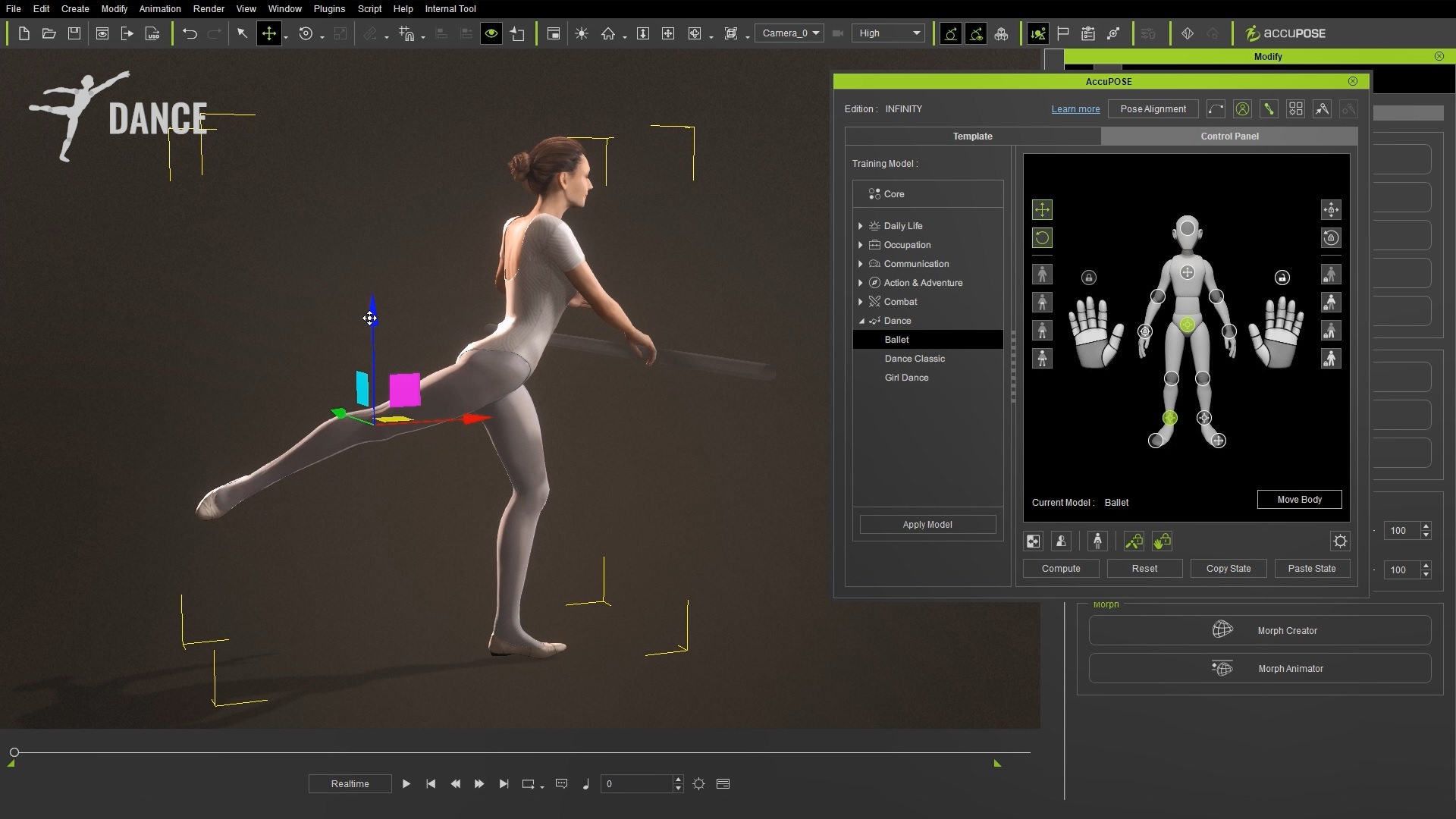 AccuPOSE screenshot - Dance