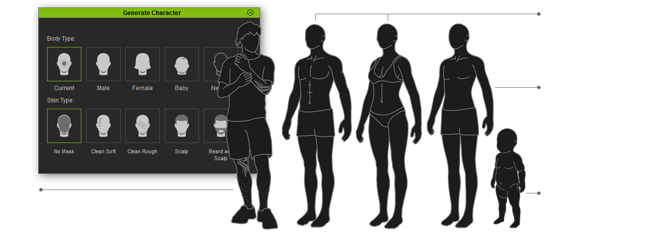 headshot - 3d face body type