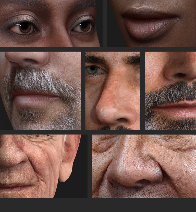 headshot - photo to 3d model texture, 3d face texture