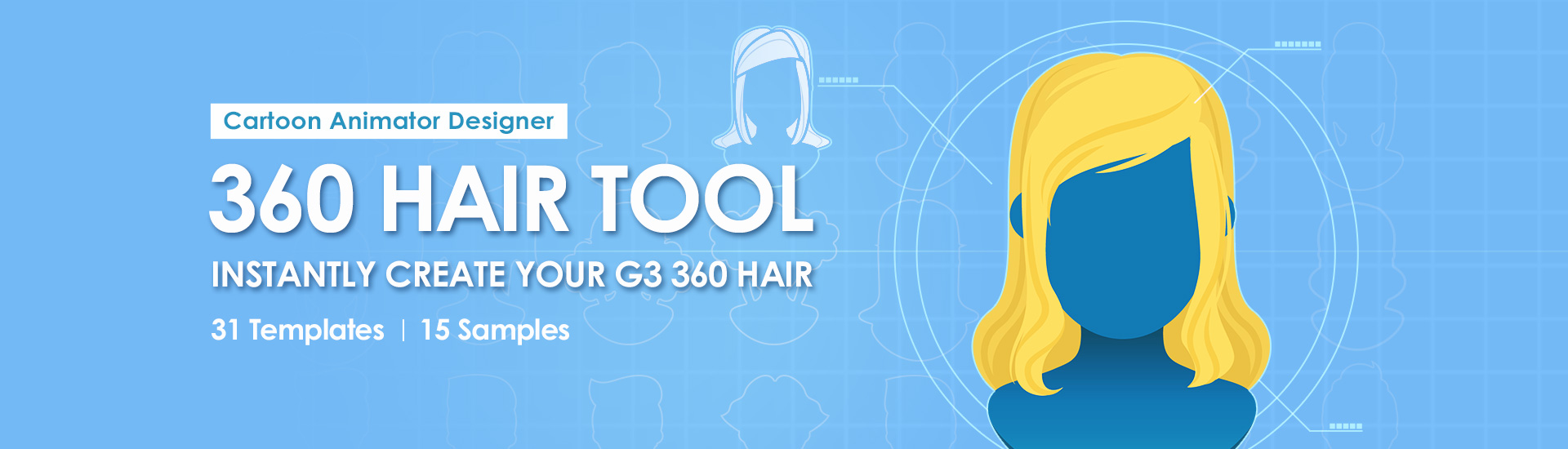 character design - 360 hair tool