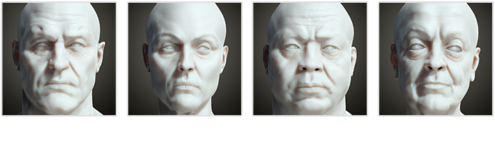 make human skin-facial wrinkle