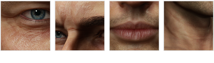 make human skin-partial wrinkle