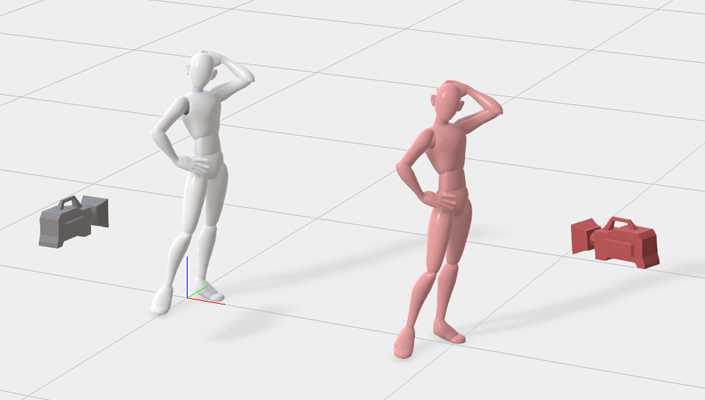 3d to 2d animation video - lock to hip