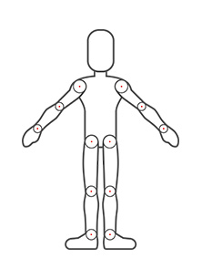 create cartoon character - human bone