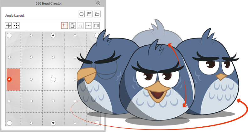 Cartoon Animator - 360 head PSD round trip