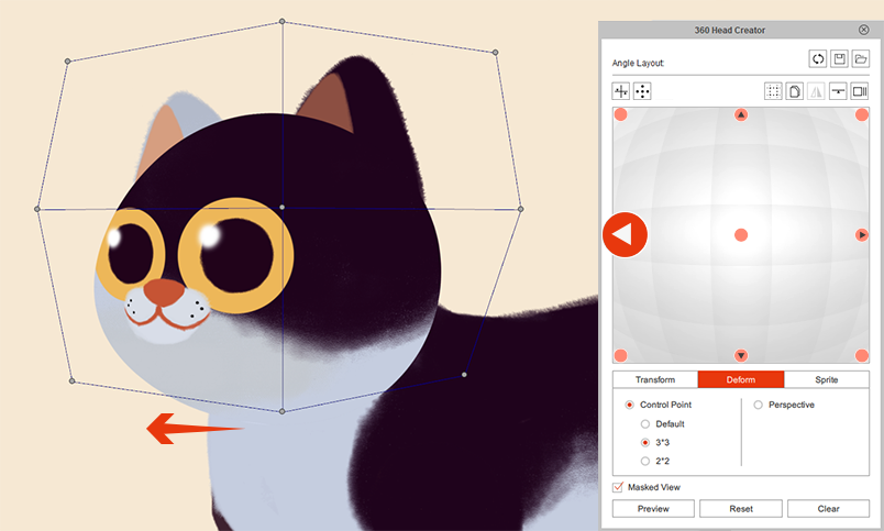 Cartoon Animator - head turn setup