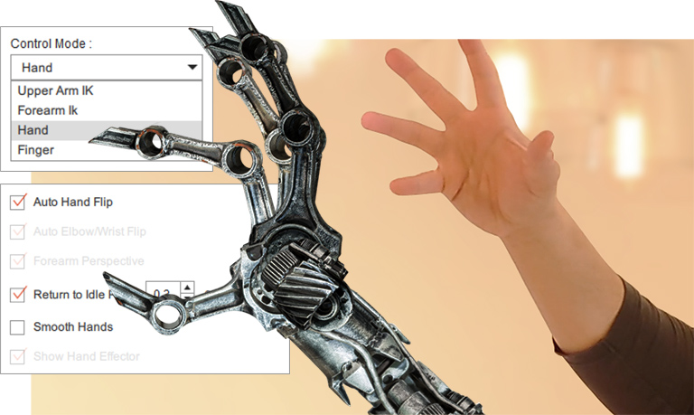 hand motion capture mocap animation - From Fingers to Whole Arm Kinematics