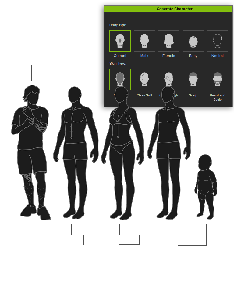 headshot - 3d face body type