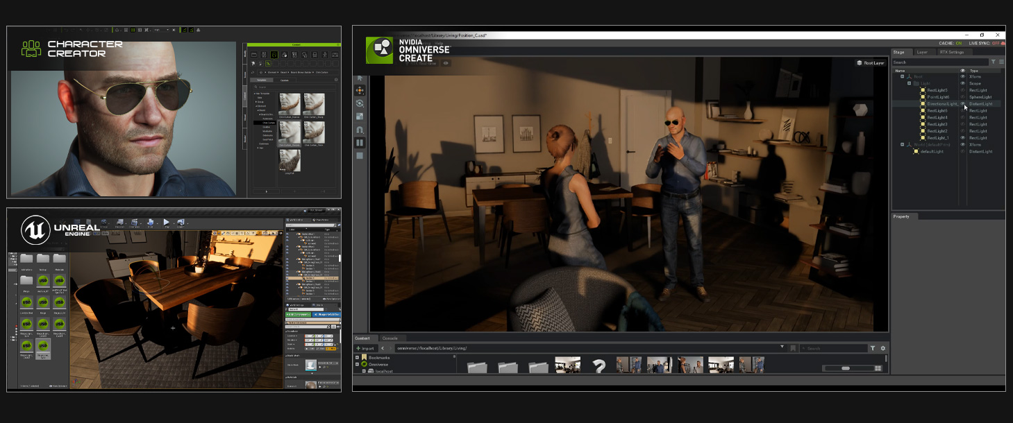 nvidia omniverse - character for previs movie directing