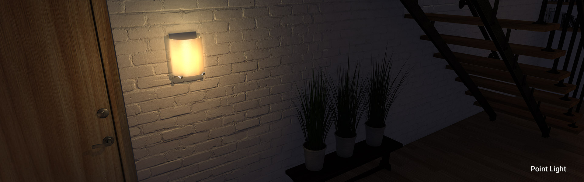 point light in 3D scene