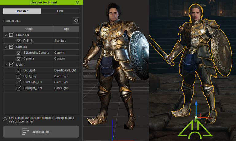 unreal character animation - iclone unreal live link asset transfer