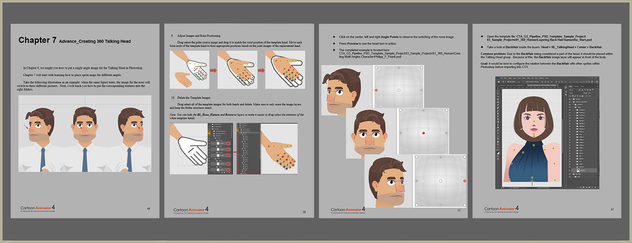 Photoshop character template white paper