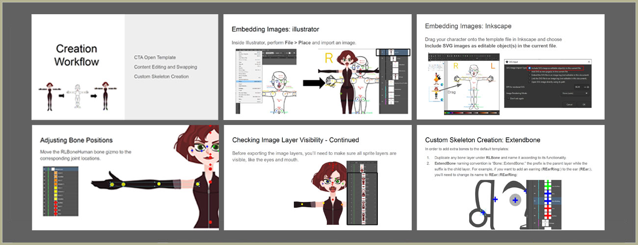 Photoshop character template white paper
