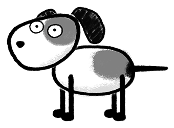 create cartoon character PSD dog