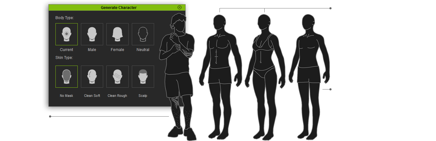 headshot - 3d face body type