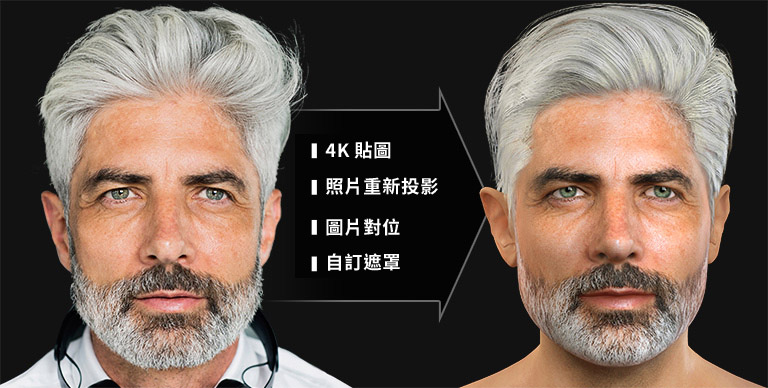 headshot - high quality 3d face creation, 3d scan level face creation