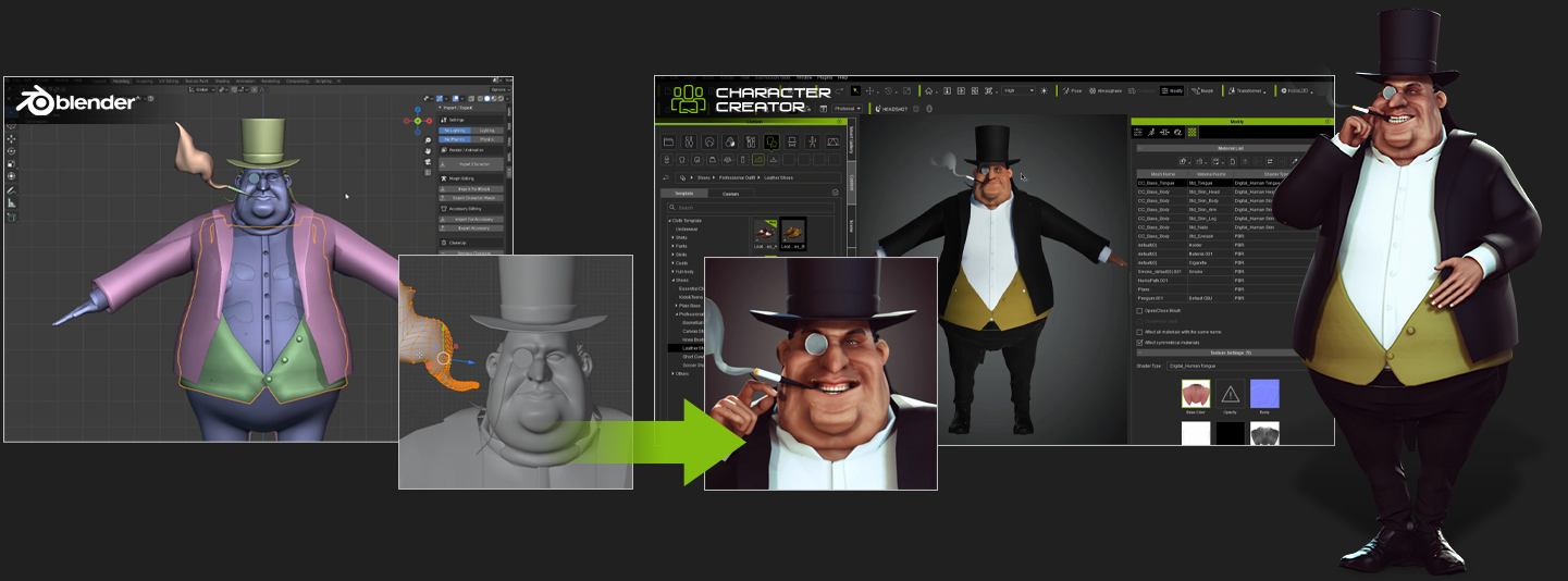 blender 3d animation - Create outfit and accessories in Blender for Character Creator