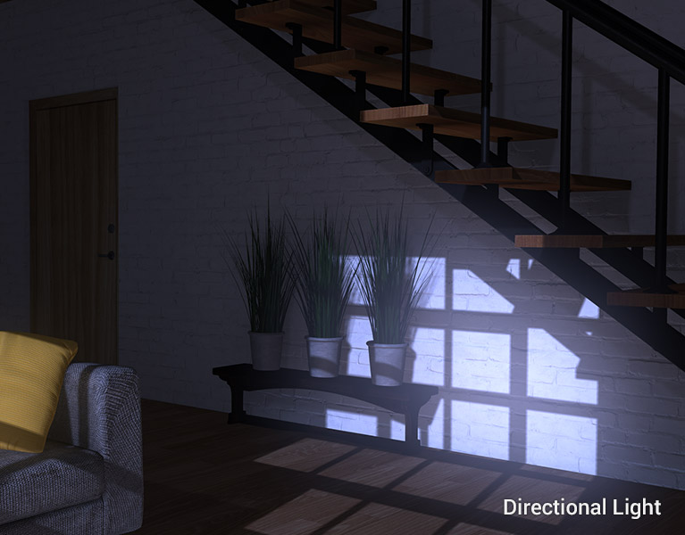 directional light in 3D scene