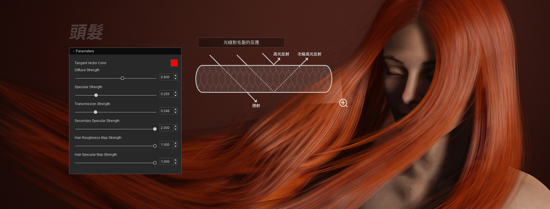 digital human shader - hair